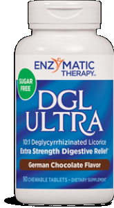 DGL ULTRA  (Fructose Free-Sugarless German Chocolate 90 chew tabs) Enzymatic Therapy